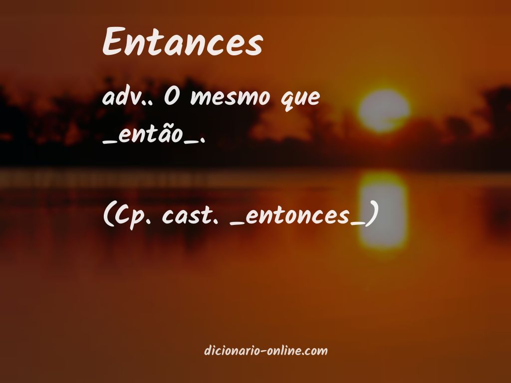 Significado de entances