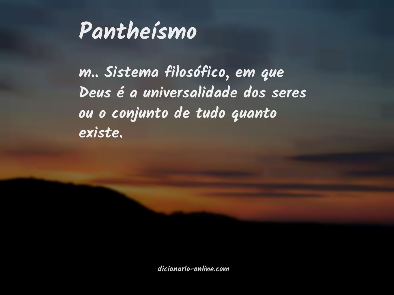 Significado de pantheísmo