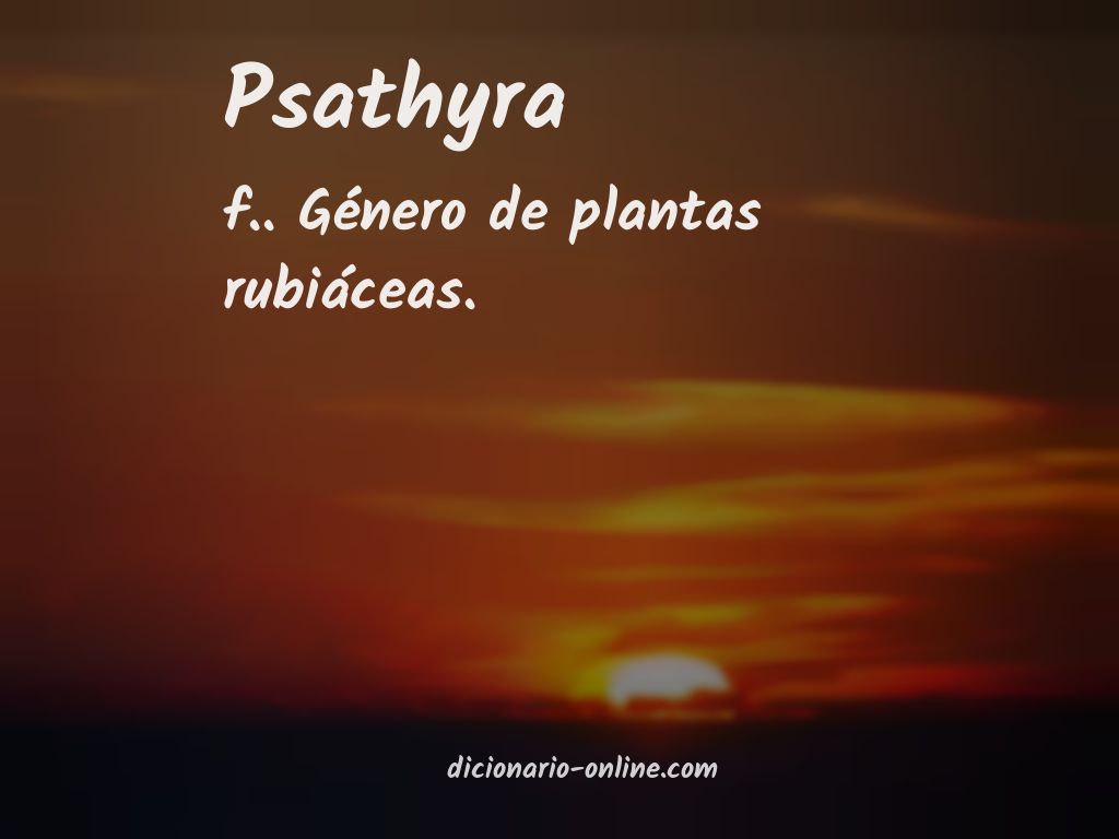 Significado de psathyra