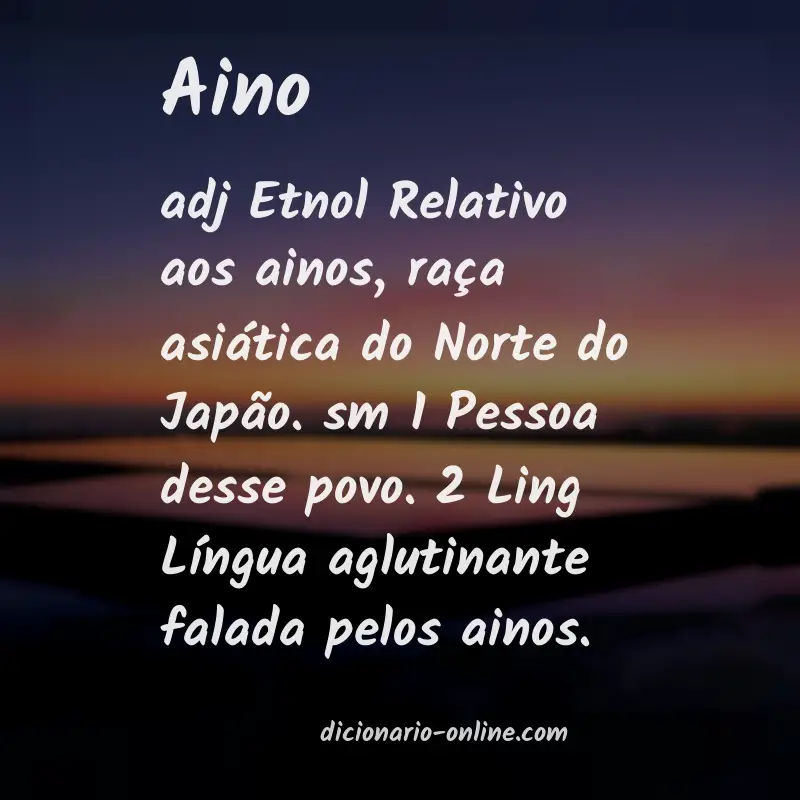 Significado de aino