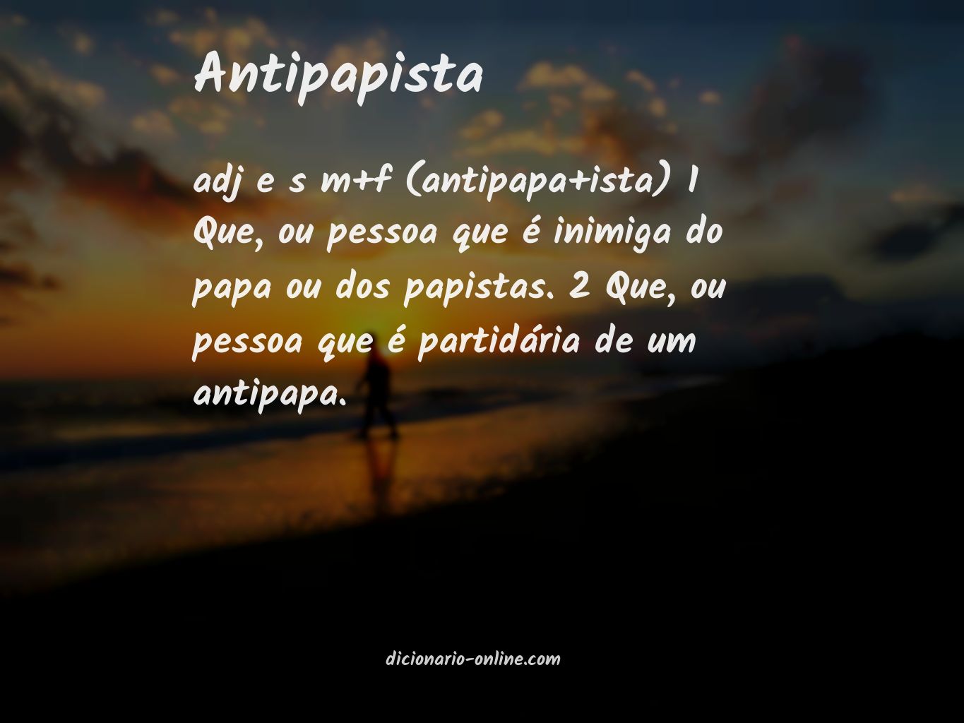 Significado de antipapista