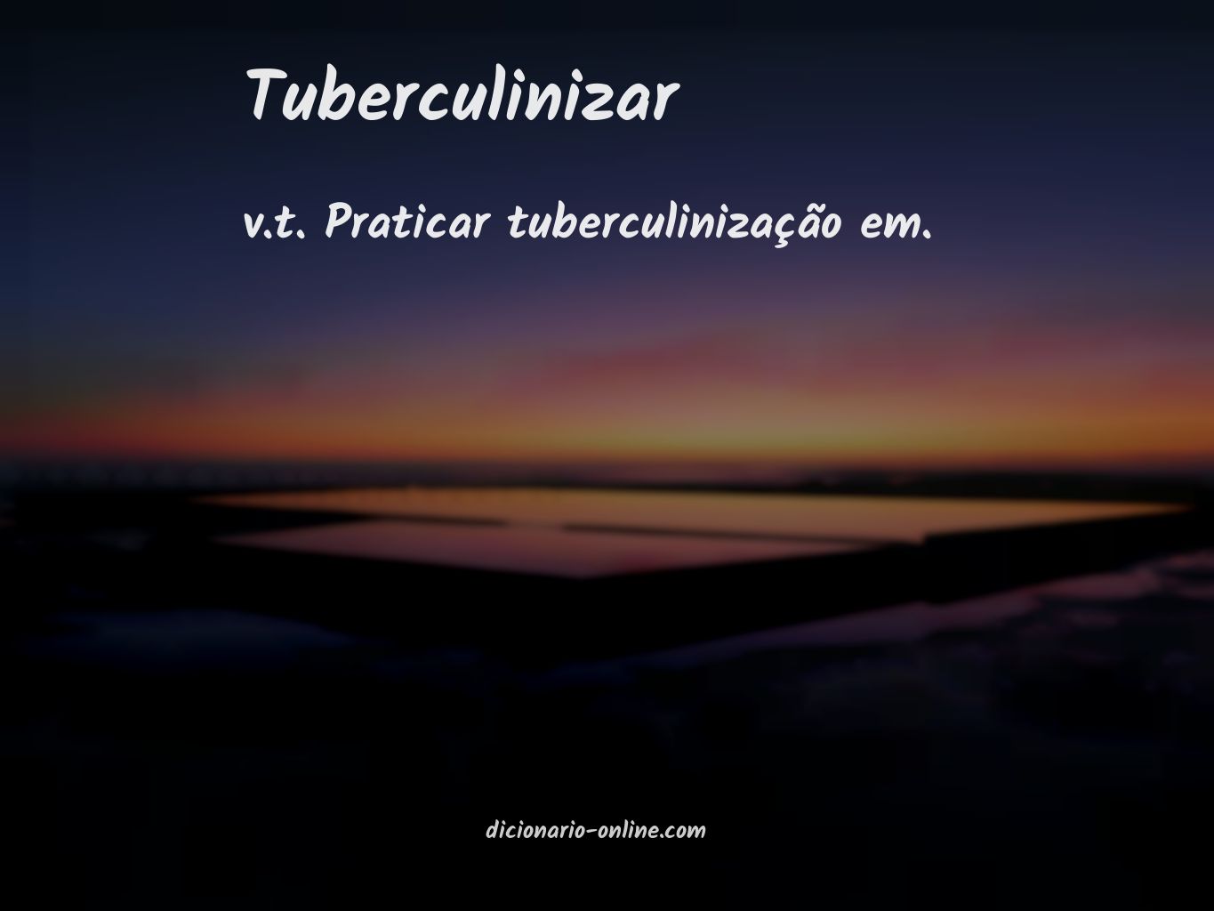 Significado de tuberculinizar