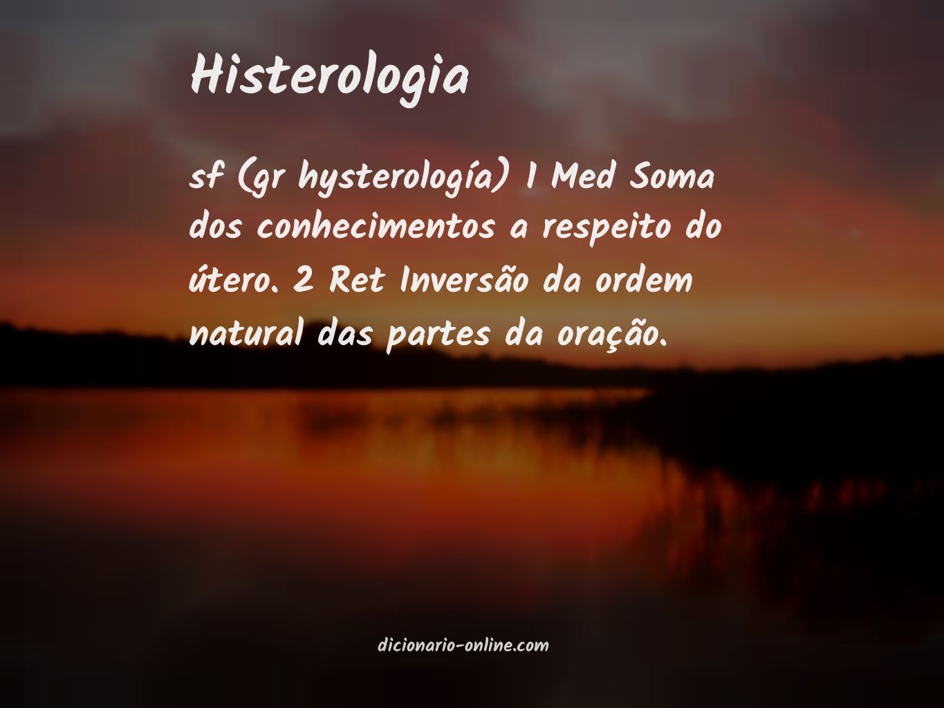 Significado de histerologia