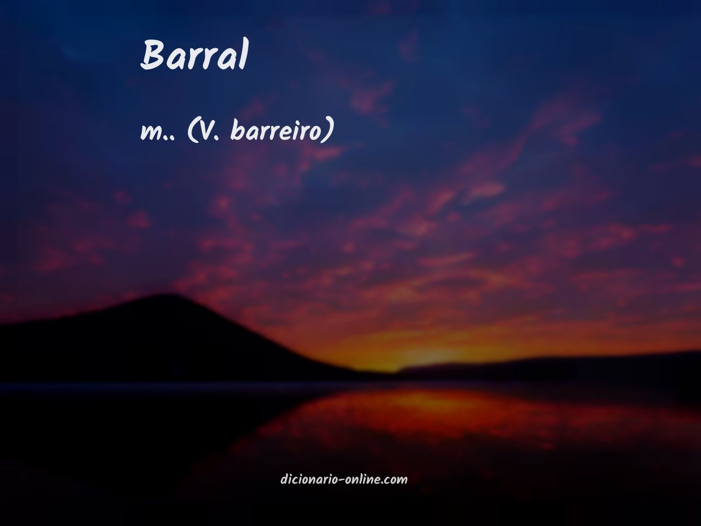 Significado de barral