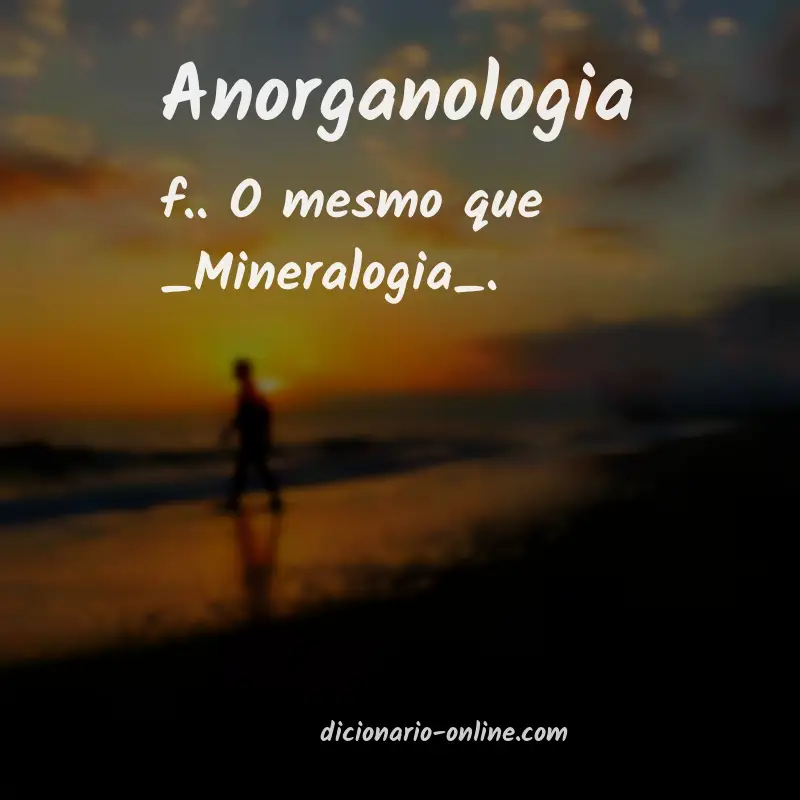 Significado de anorganologia