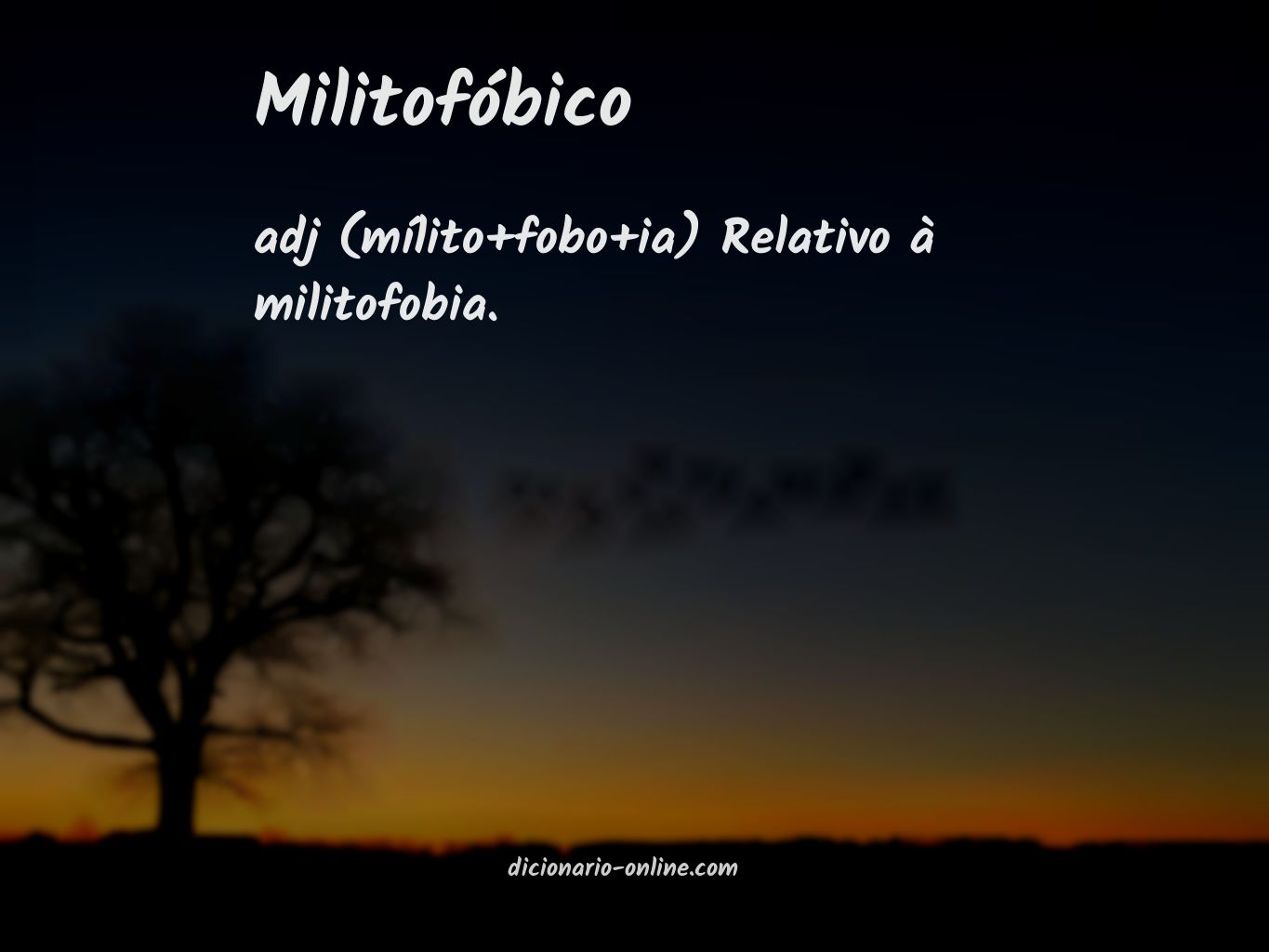 Significado de militofóbico