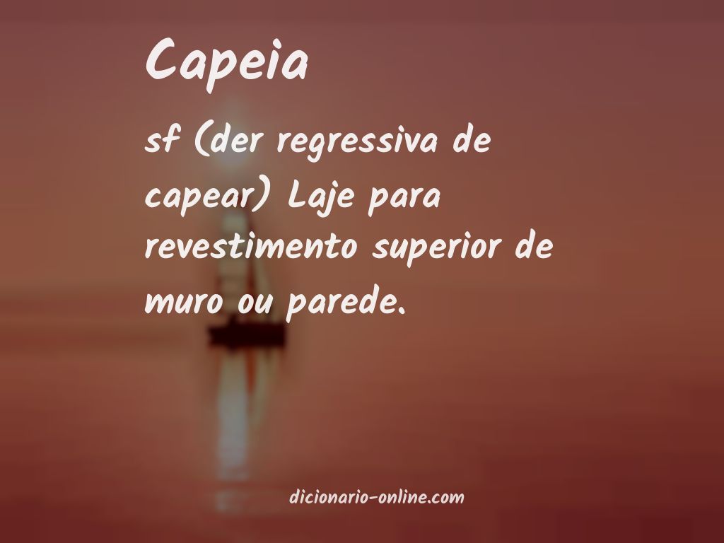 Significado de capeia