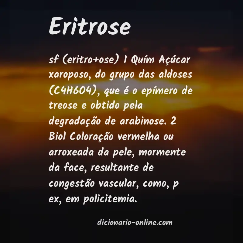 Significado de eritrose