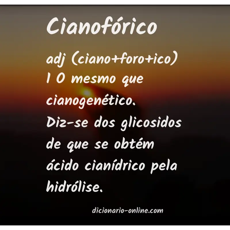 Significado de cianofórico