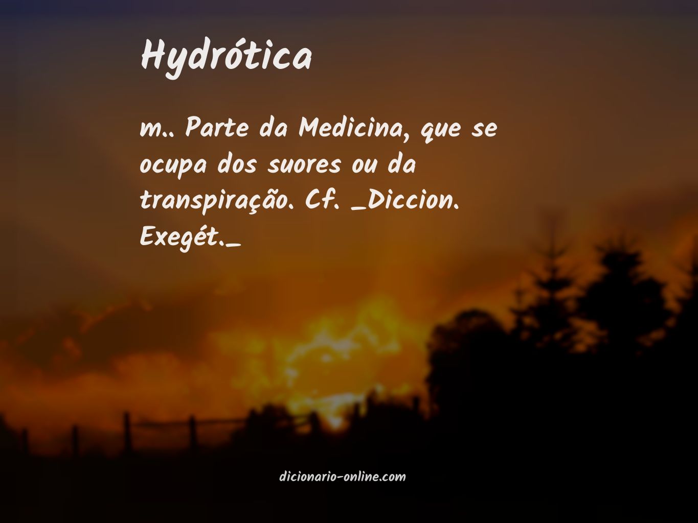 Significado de hydrótica