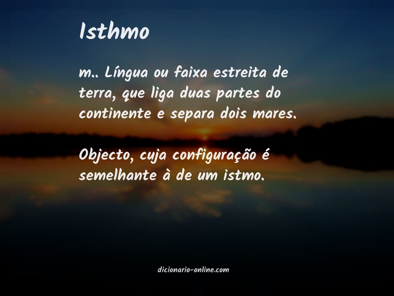 Significado de isthmo