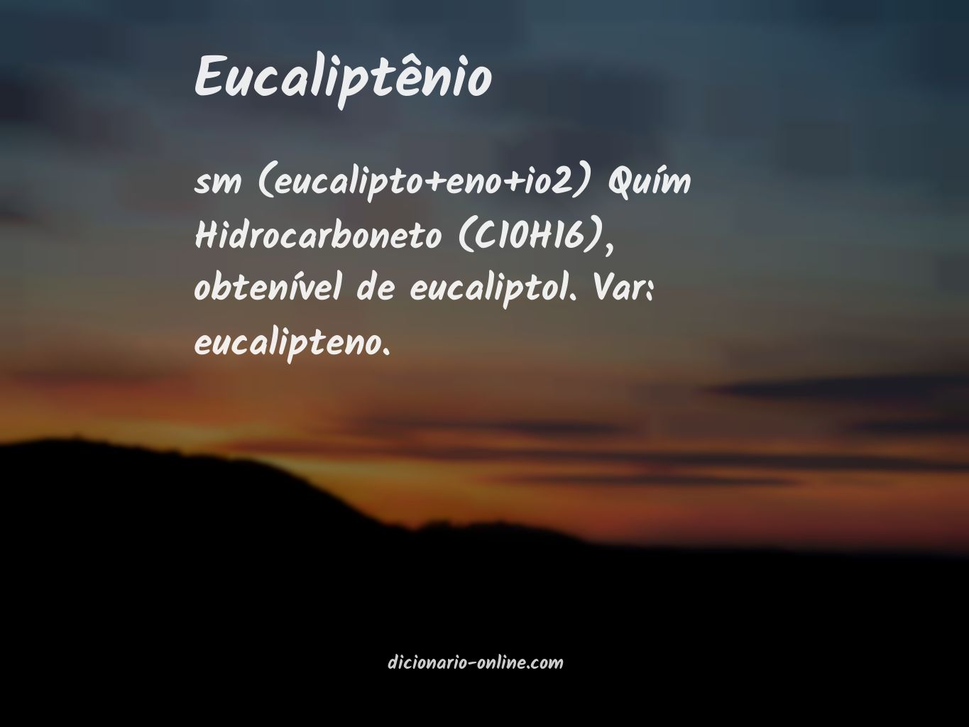 Significado de eucaliptênio