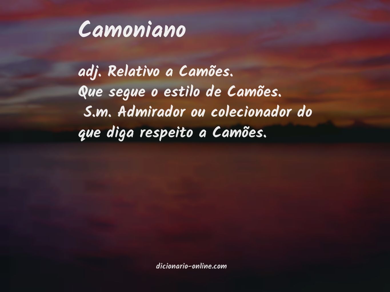 Significado de camoniano