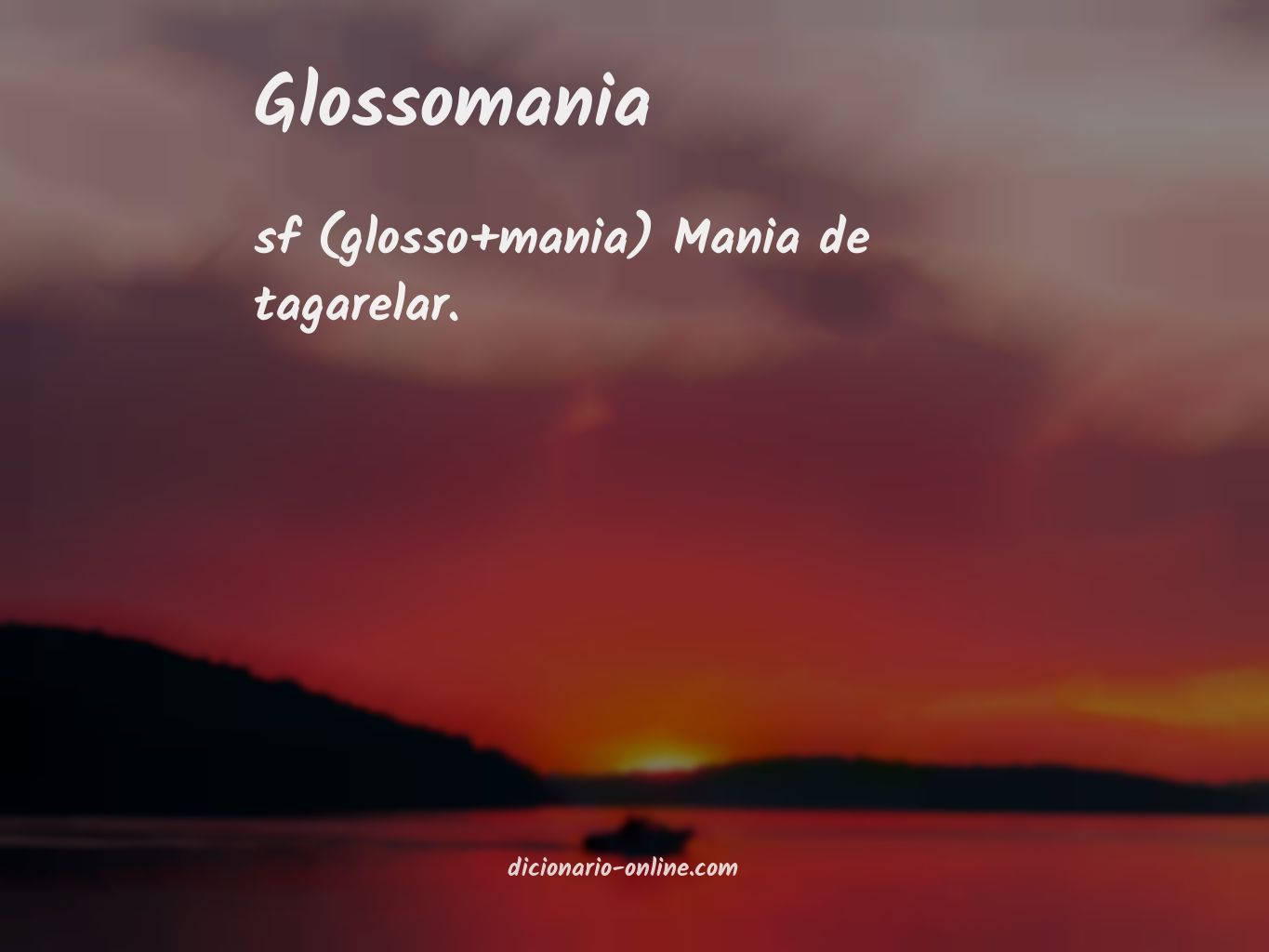 Significado de glossomania