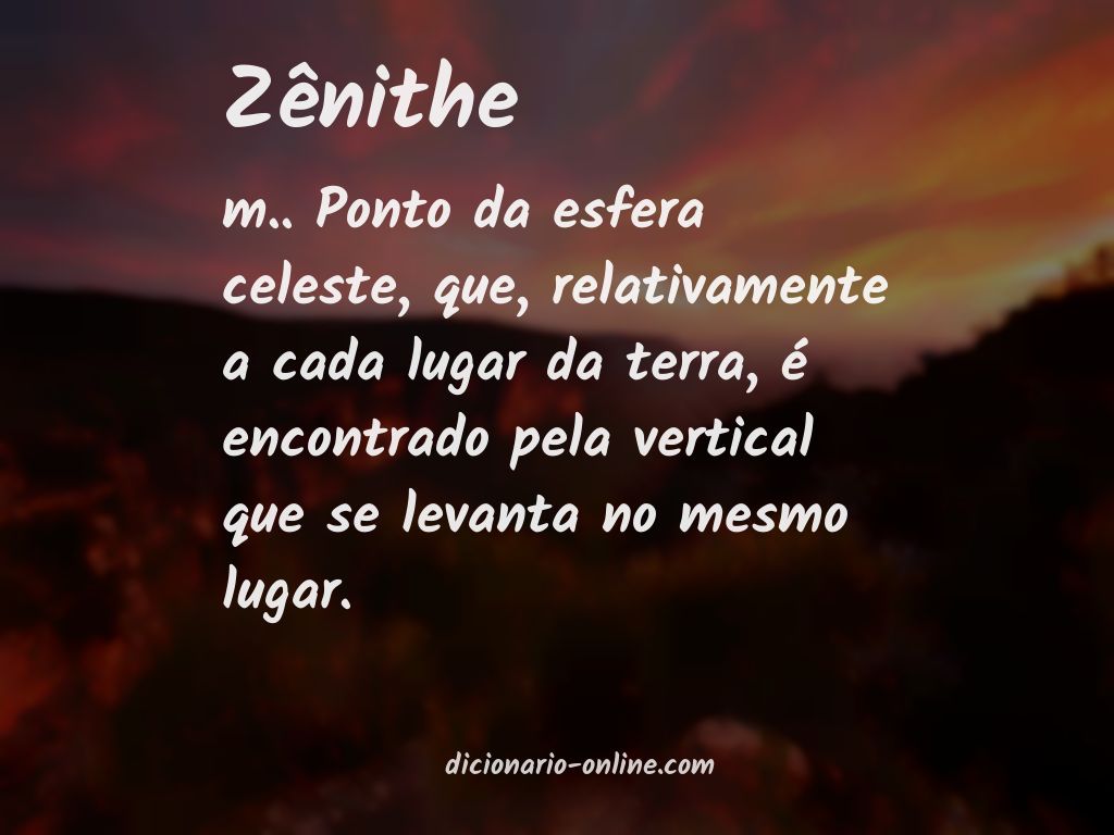 Significado de zênithe