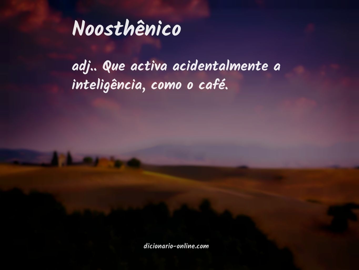 Significado de noosthênico