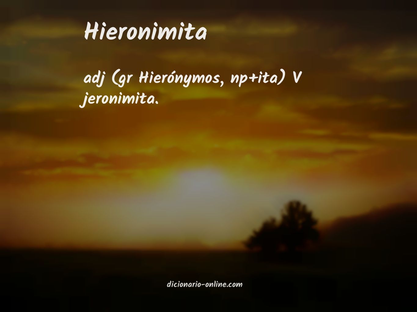 Significado de hieronimita