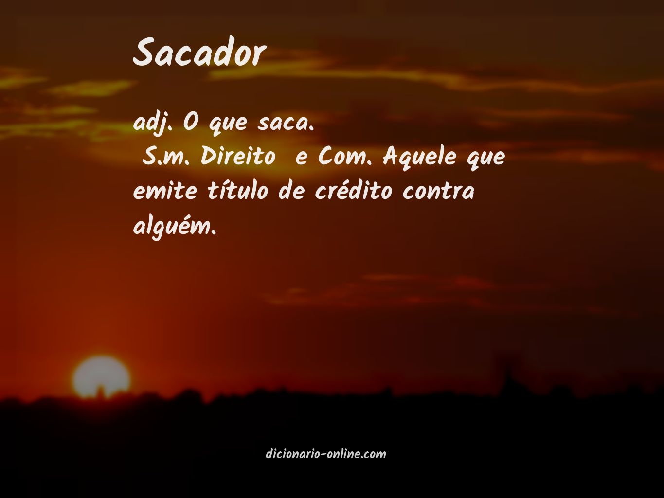 Significado de sacador