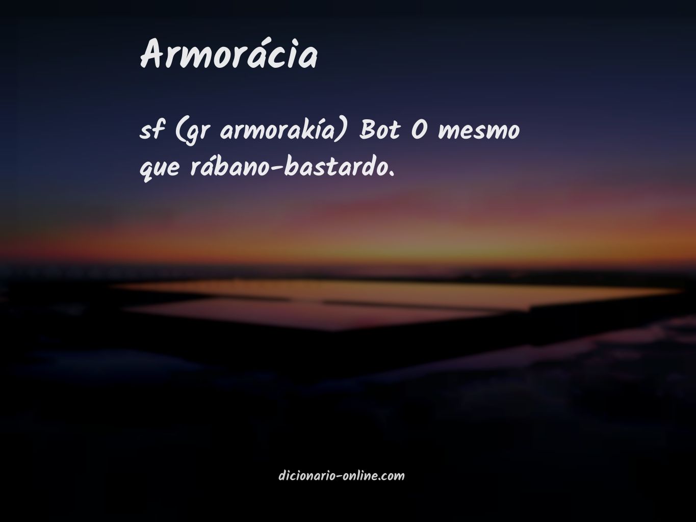 Significado de armorácia