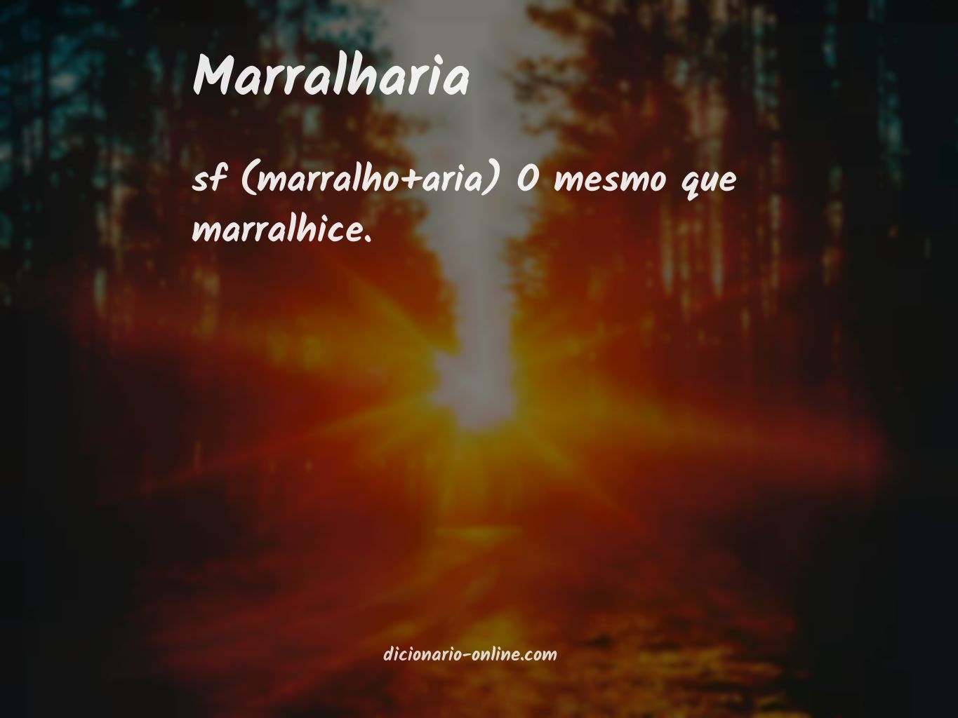 Significado de marralharia