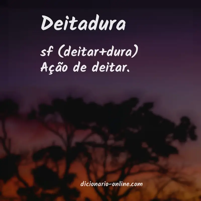 Significado de deitadura