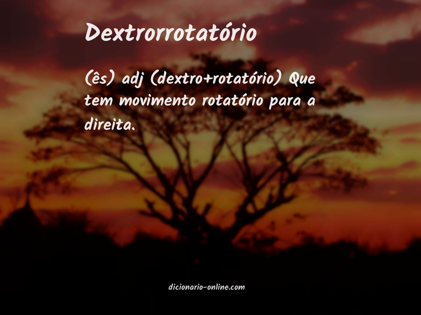 Significado de dextrorrotatório