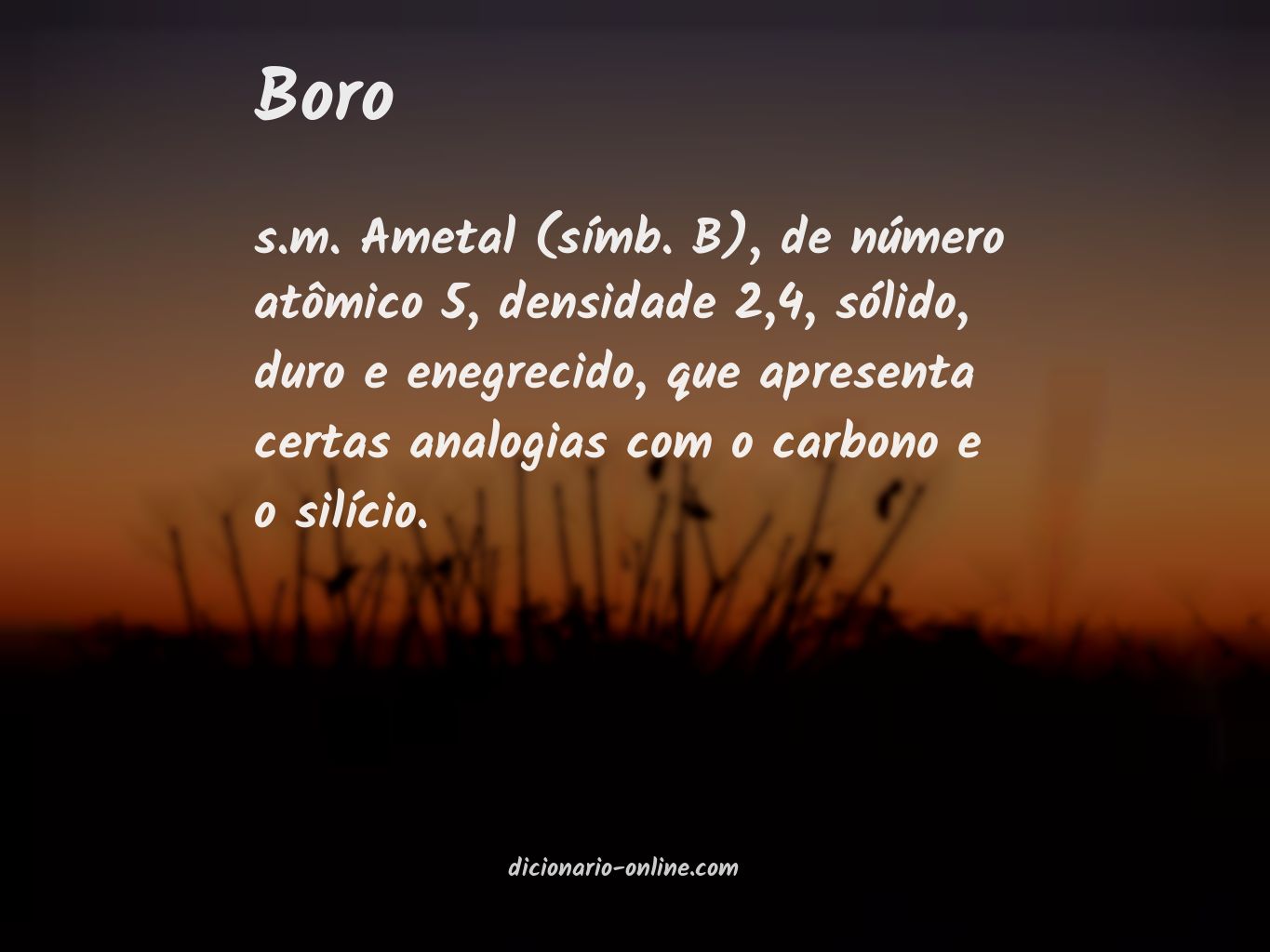 Significado de boro