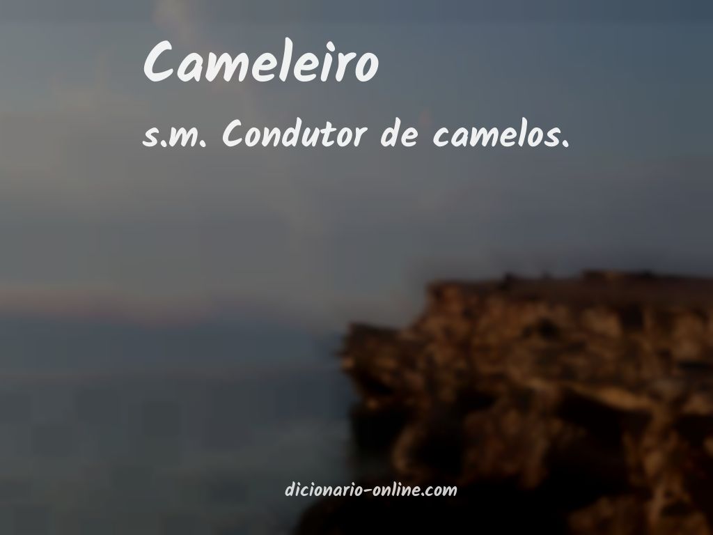 Significado de cameleiro