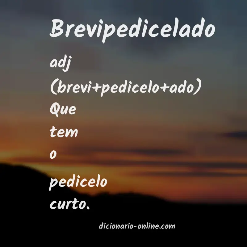 Significado de brevipedicelado