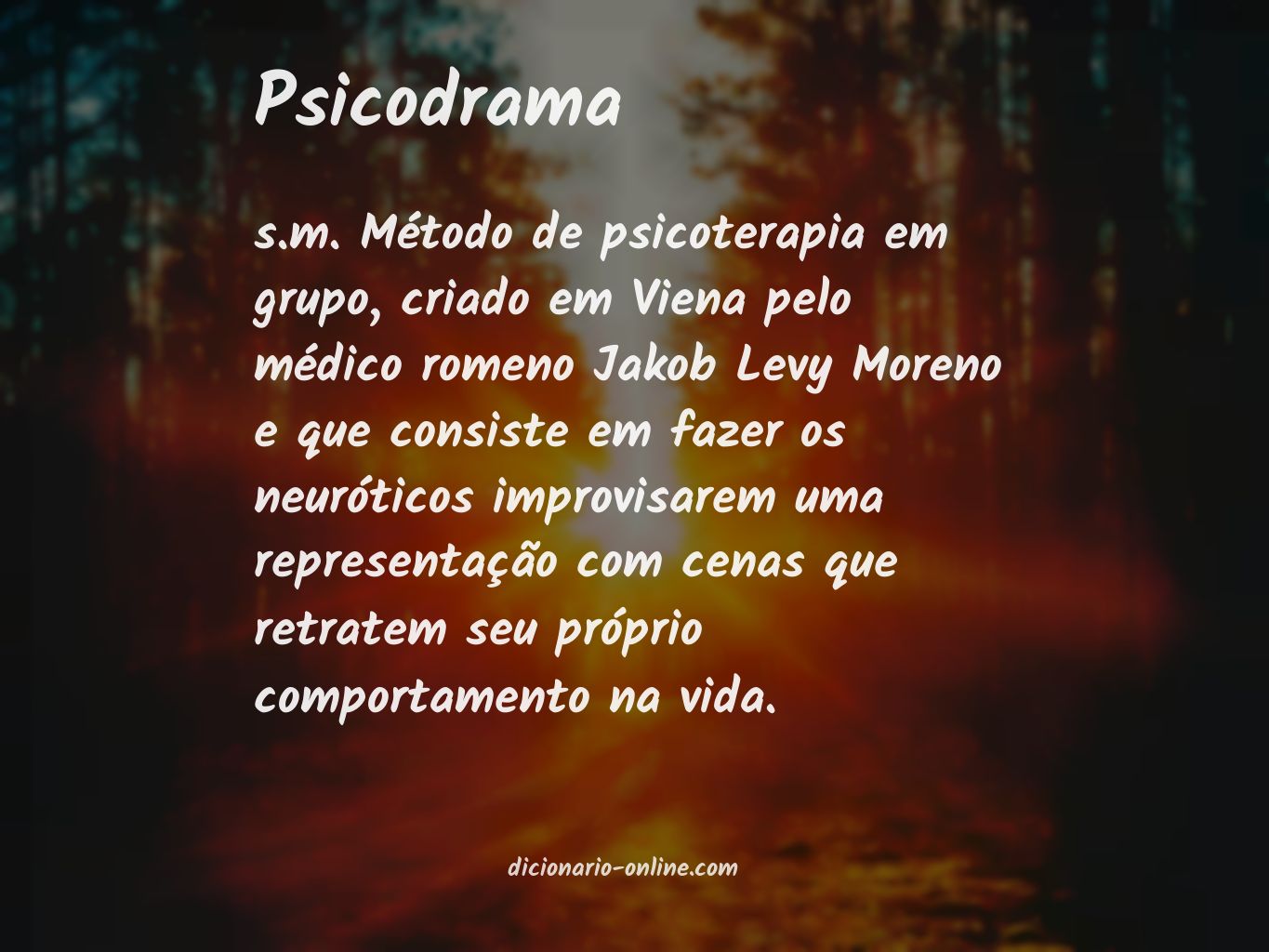 Significado de psicodrama