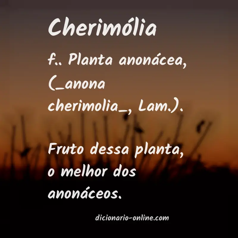 Significado de cherimólia