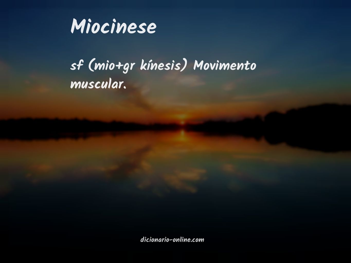 Significado de miocinese