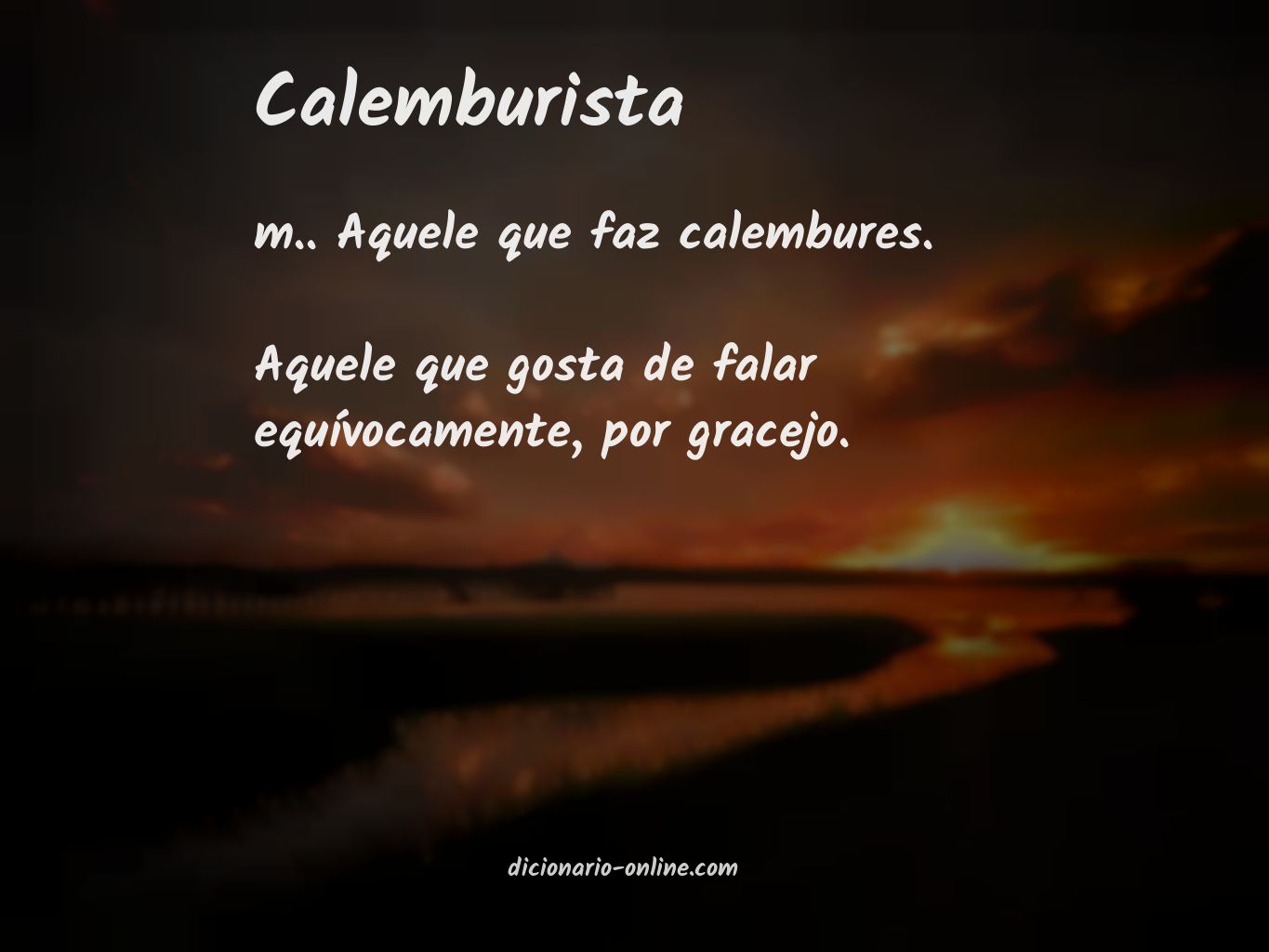 Significado de calemburista