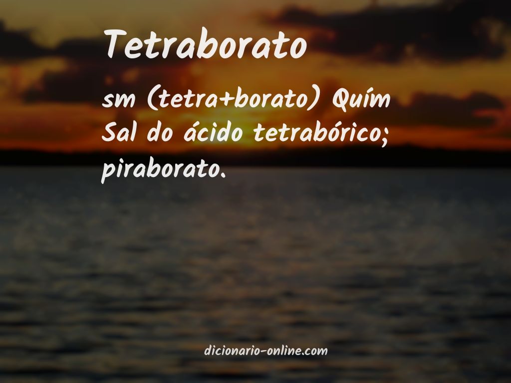 Significado de tetraborato