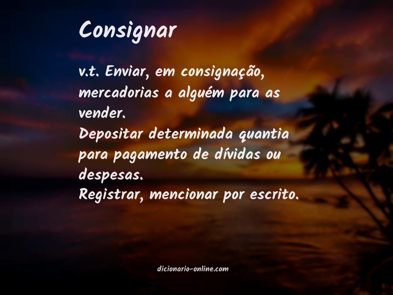 Significado de consignar