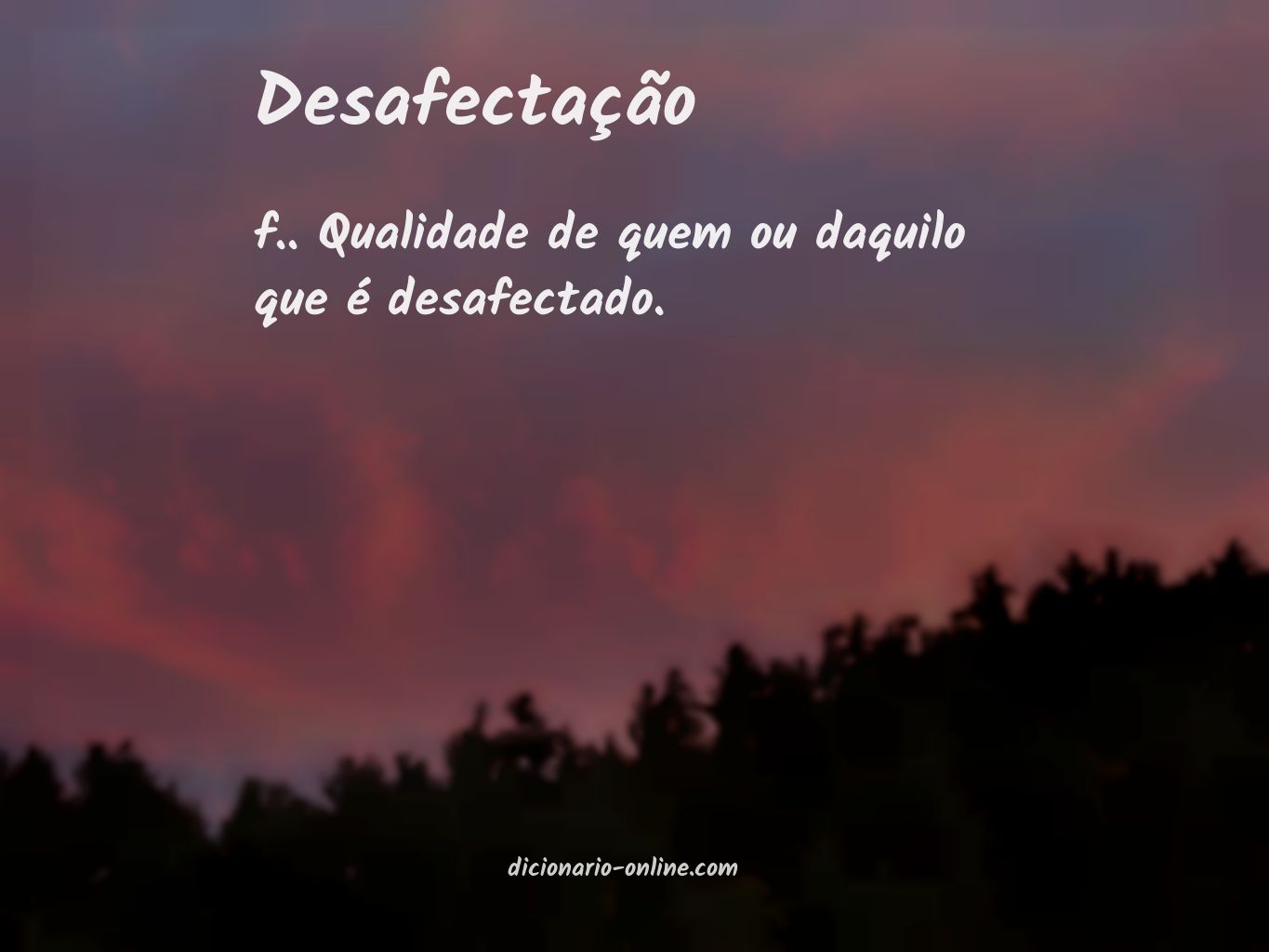 Significado de desafectação