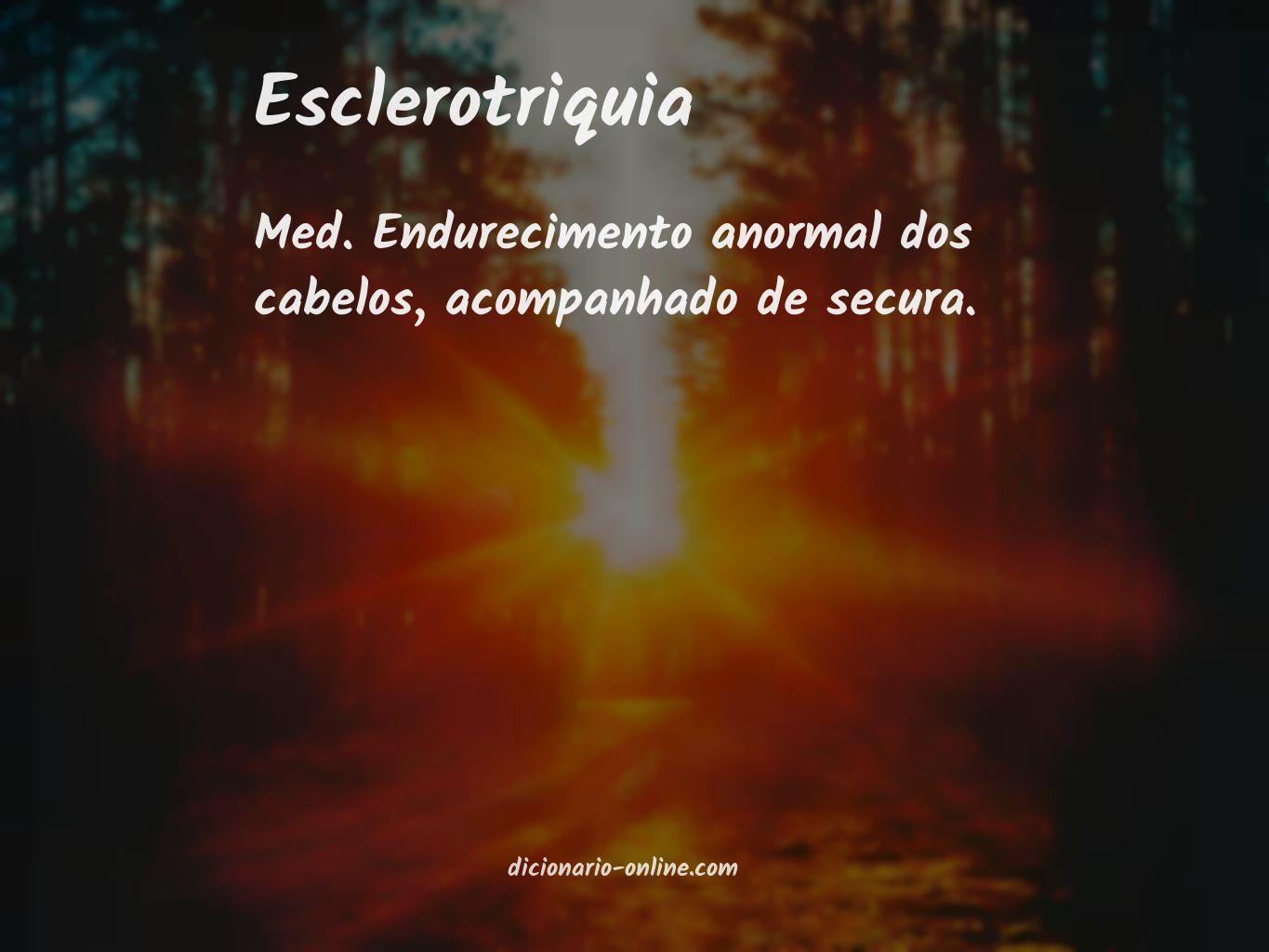 Significado de esclerotriquia