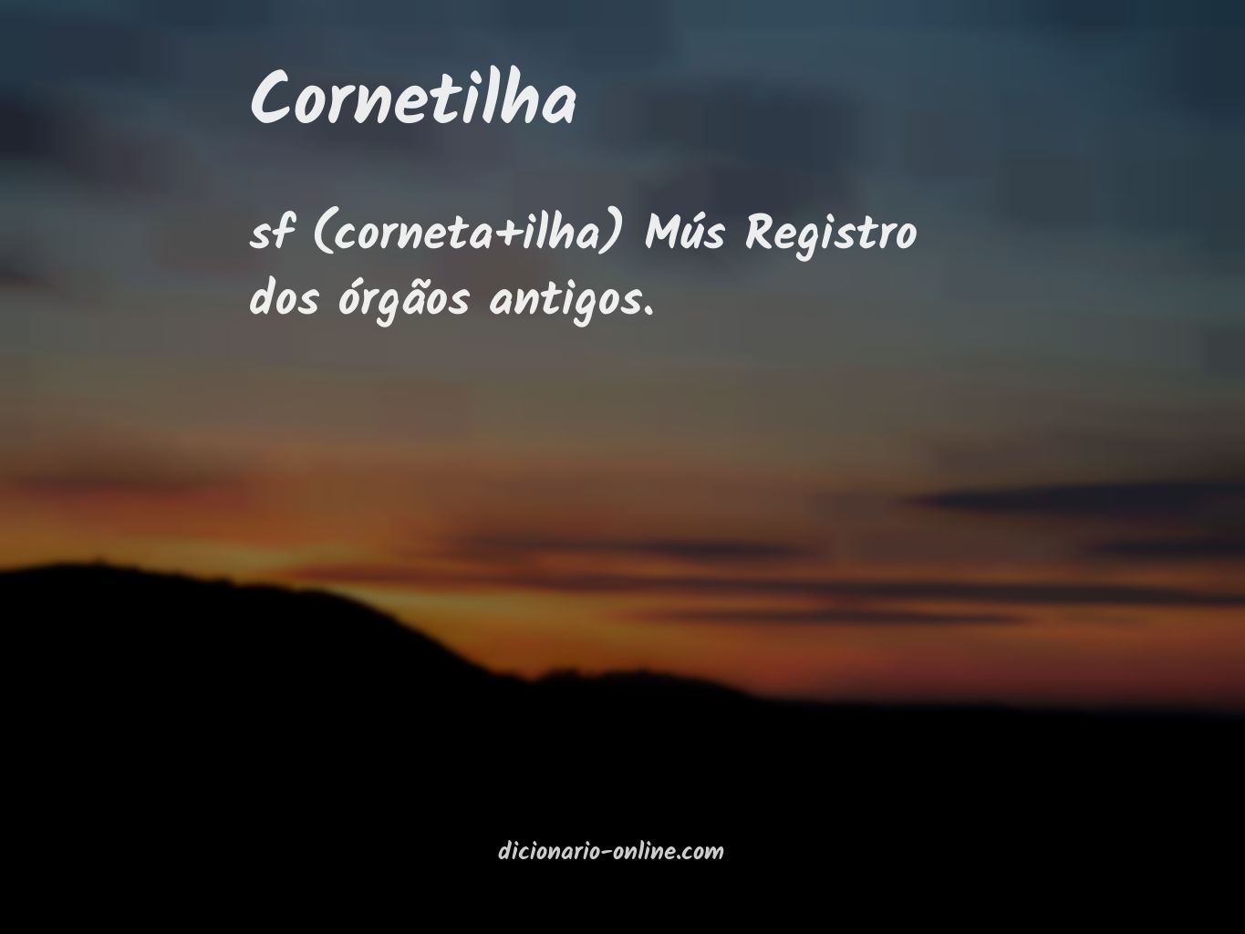 Significado de cornetilha