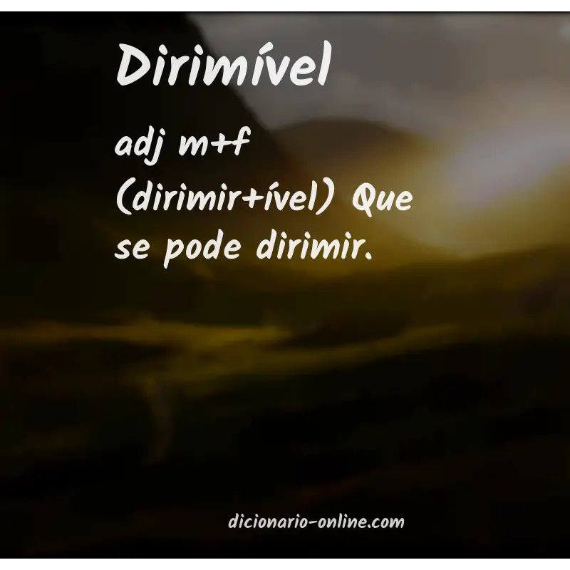 Significado de dirimível