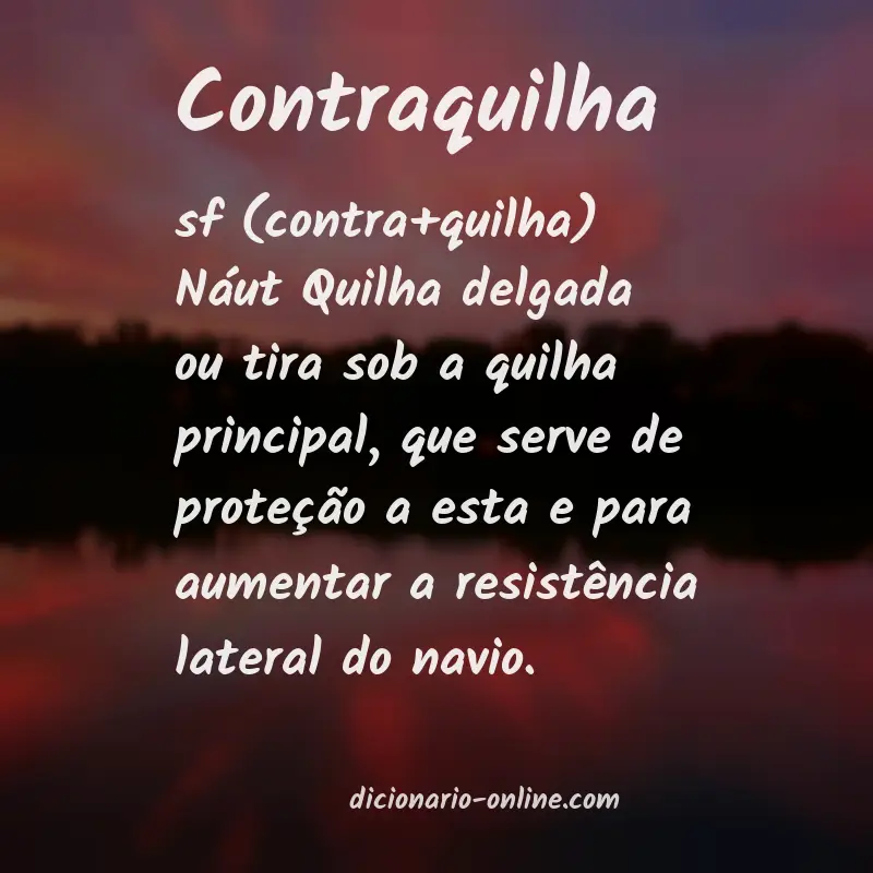Significado de contraquilha