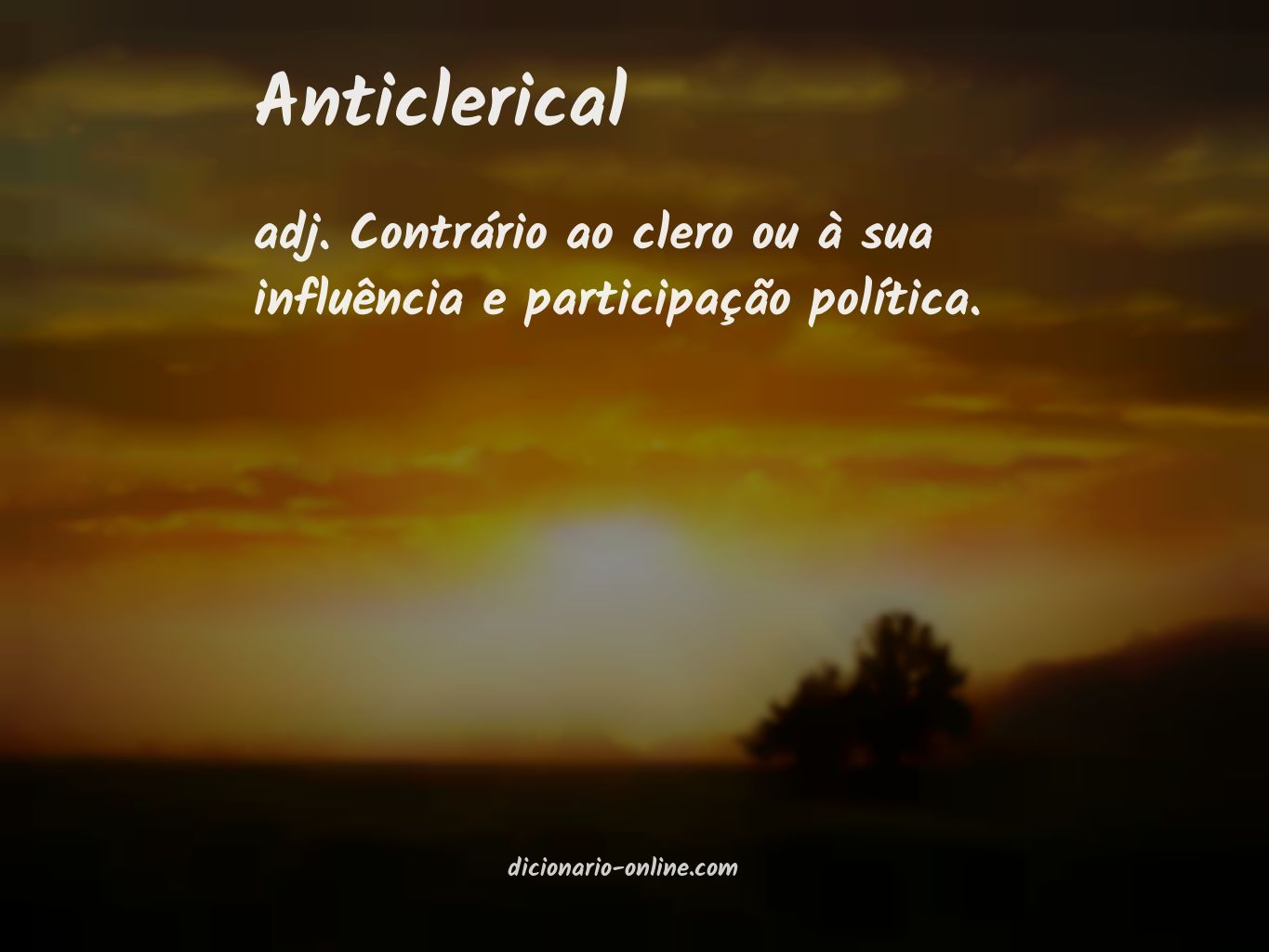 Significado de anticlerical