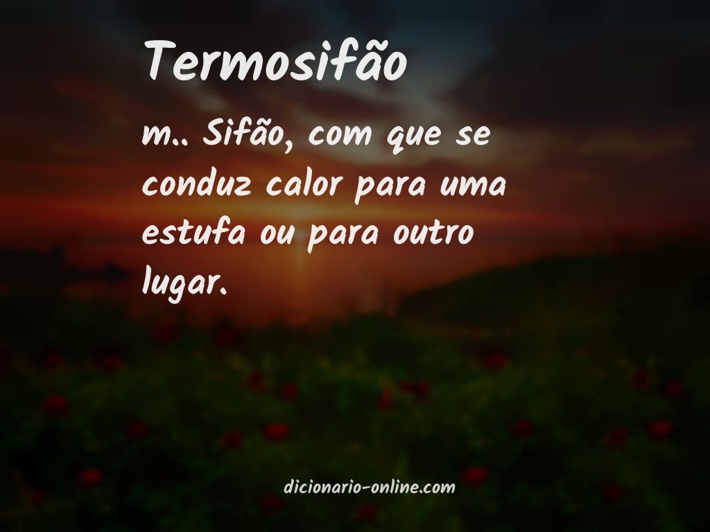 Significado de termosifão