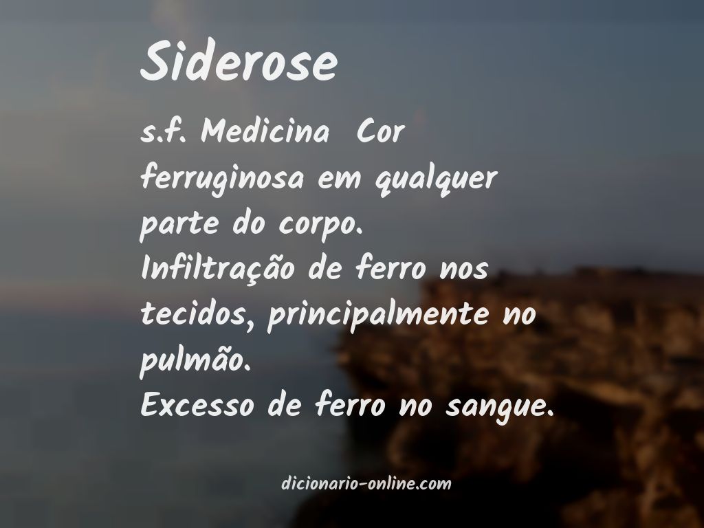 Significado de siderose