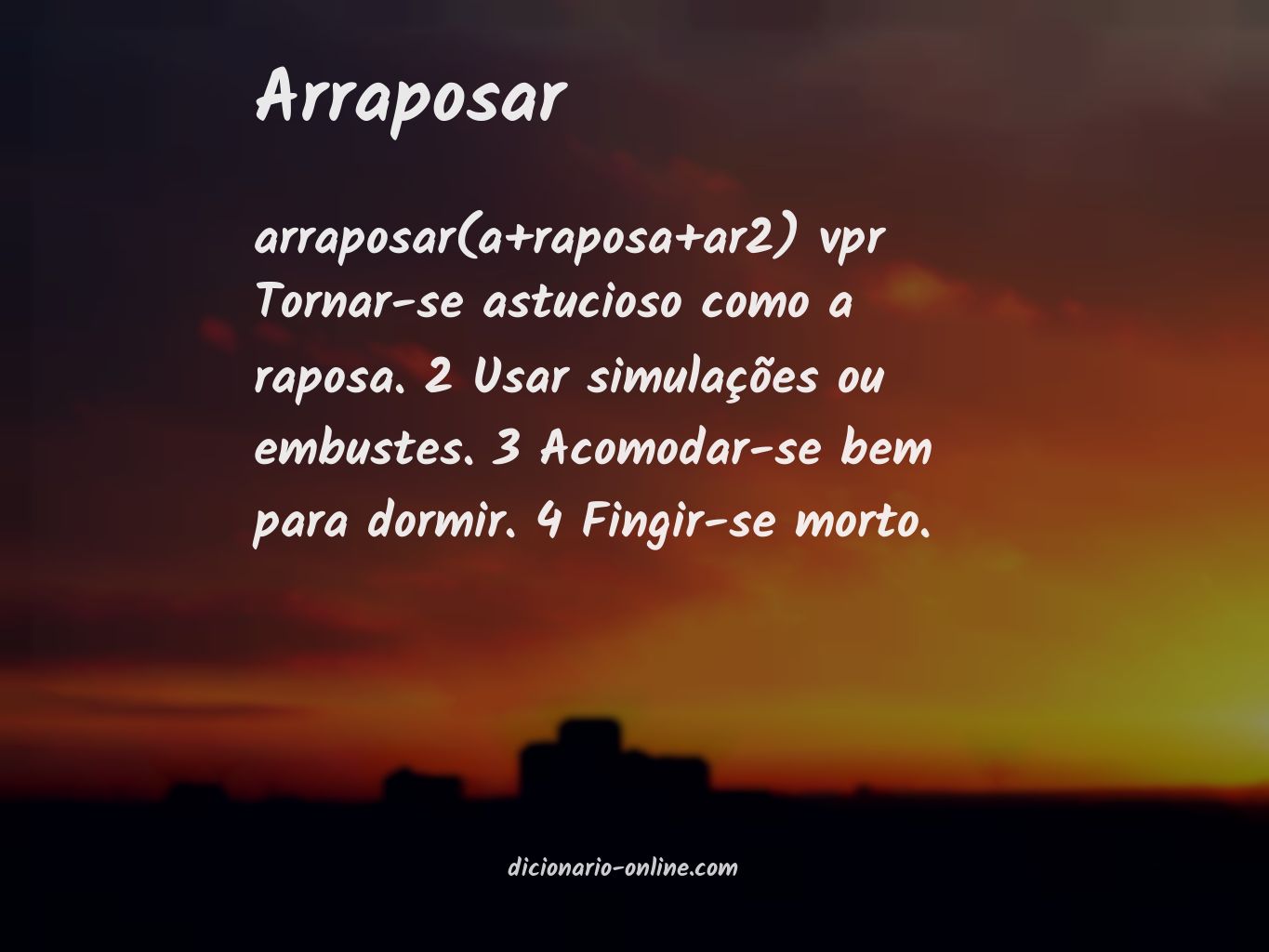 Significado de arraposar