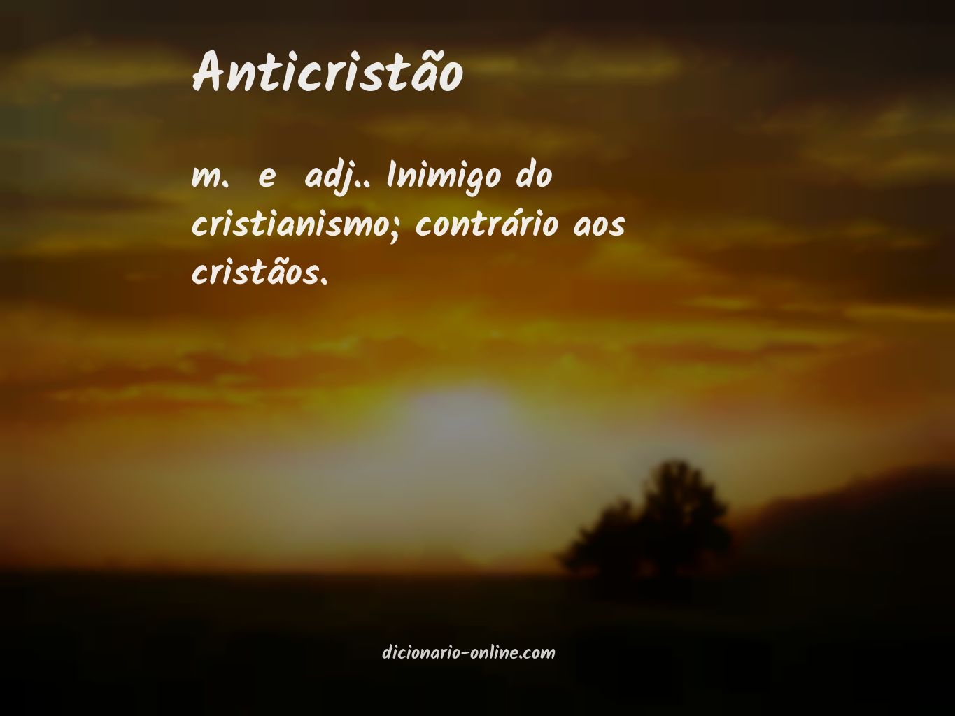 Significado de anticristão