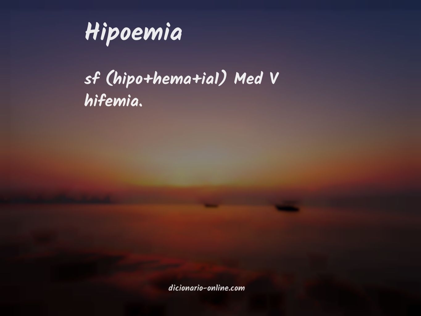 Significado de hipoemia