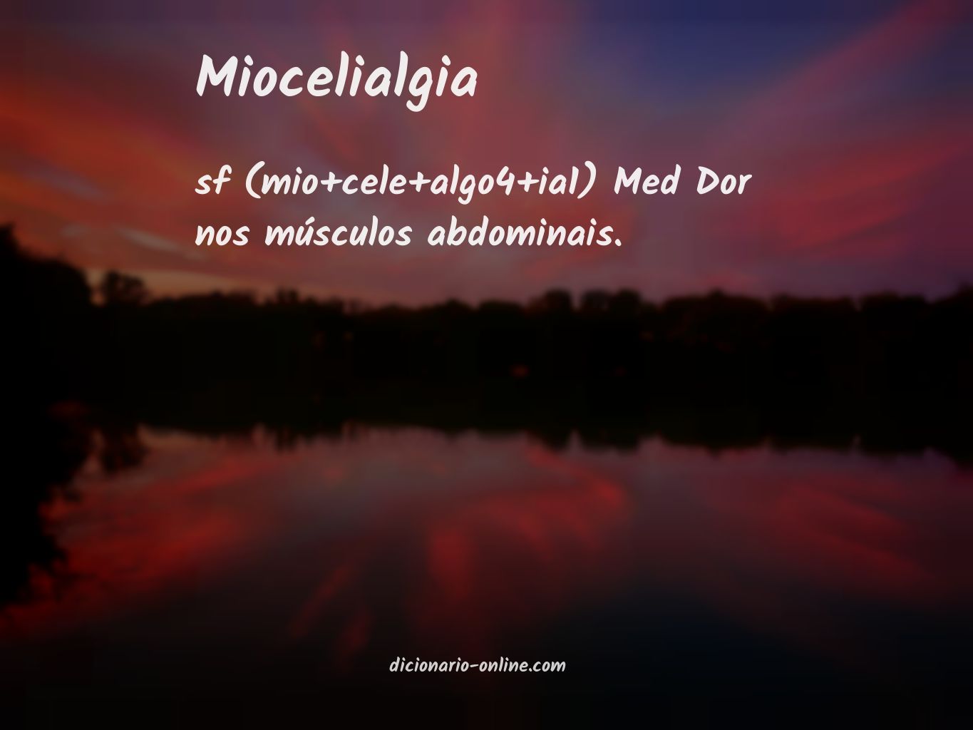 Significado de miocelialgia