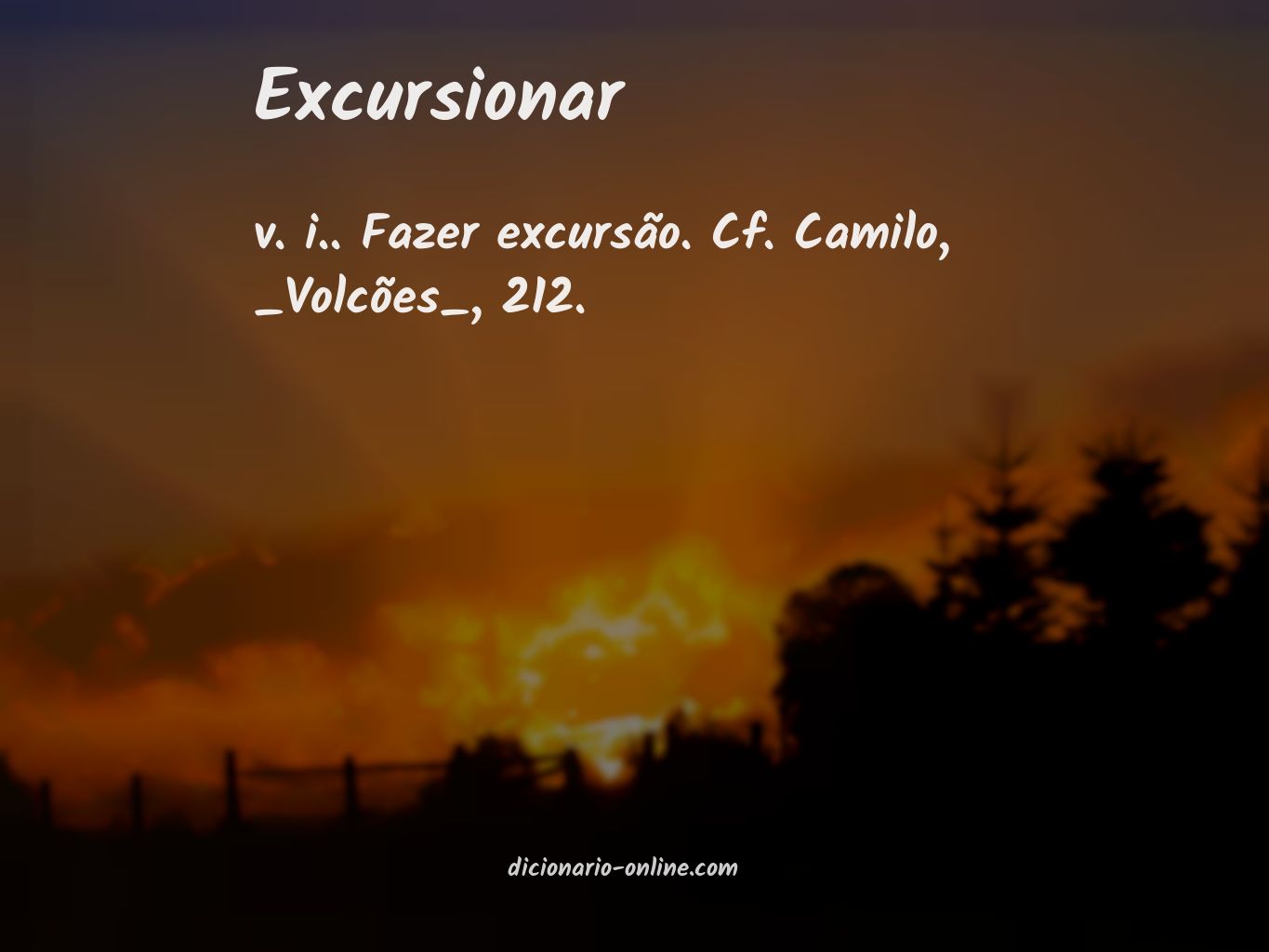 Significado de excursionar