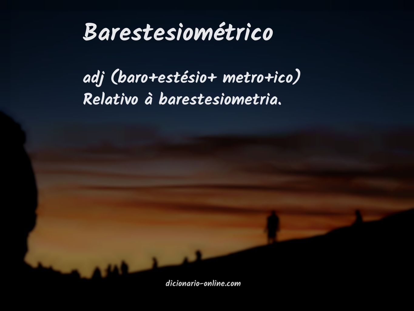 Significado de barestesiométrico
