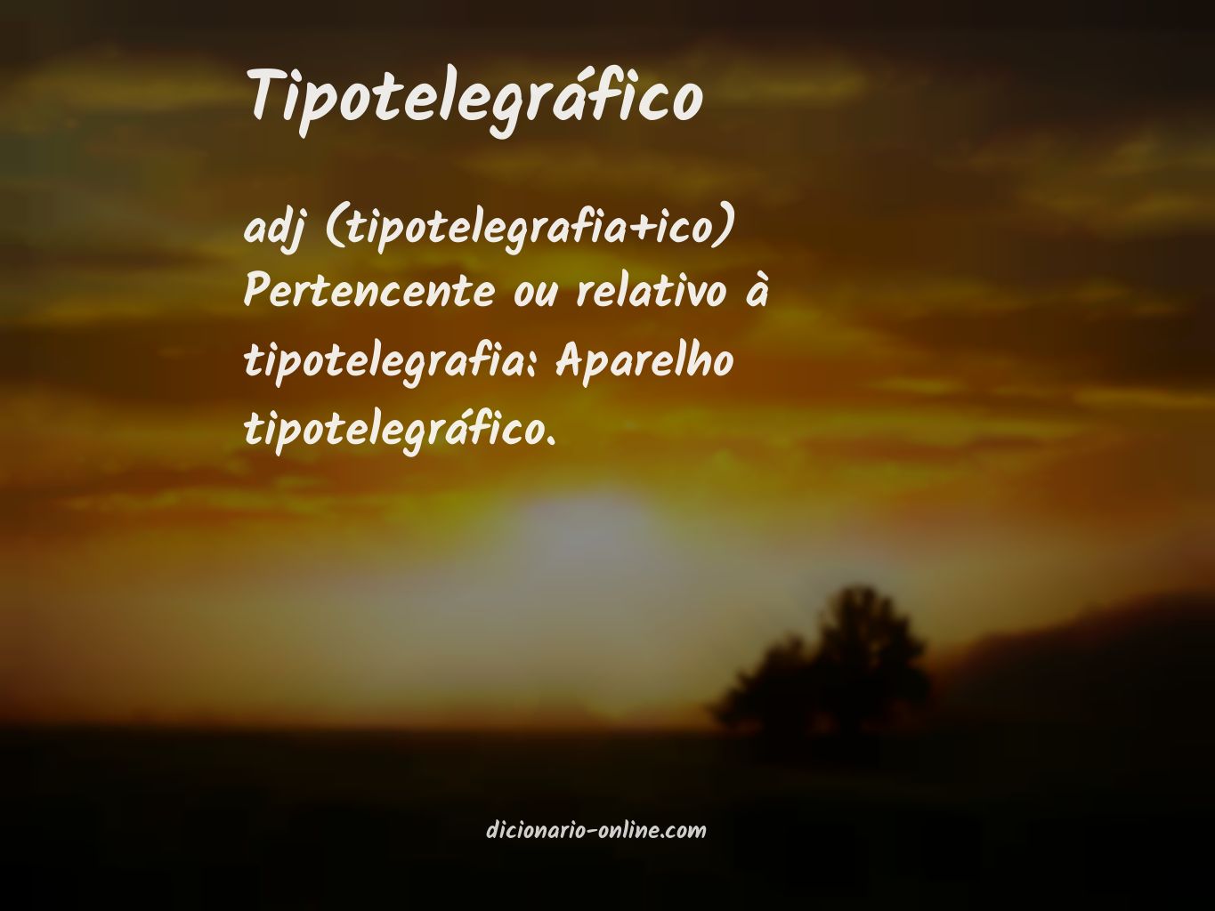 Significado de tipotelegráfico